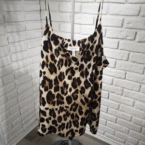Addition Elle Ladies Size 4X Animal Print Shoe String Strap Tank Top